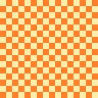 Checkered seamless orange tone  pattern background, halloween colors. Tablecloth pattern. vector