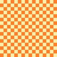 Checkered seamless orange tone  pattern background, halloween colors. Tablecloth pattern. vector