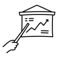 Presentation. Hand Drawn Doodle Icon. vector
