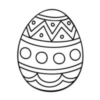 el huevo de Pascua. iconos de primavera dibujados a mano. vector