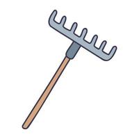 Rake. Hand Drawn Spring Icons. vector