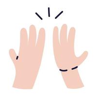 High Five. Hand Drawn Doodle Icon. vector