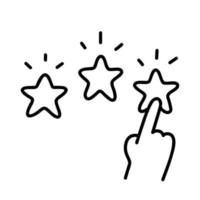 Review. Hand Drawn Doodle Icon. vector