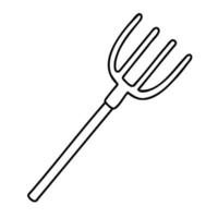 Pitchfork. Hand Drawn Spring Icons. vector