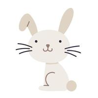 Bunny. Hand Drawn Spring Icons. vector