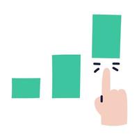 Growth. Hand Drawn Doodle Icon. vector