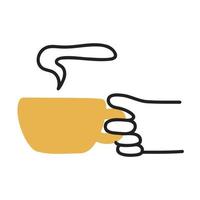 Coffee. Hand Drawn Doodle Icon. vector