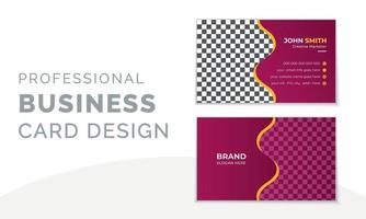 Stylish modern business card design template. vector