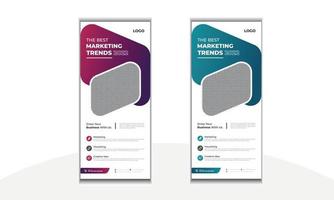 Business Roll up banner stand template design, Corporate stand roll up banner layout vector