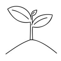 Sprout. Hand Drawn Spring Icons. vector