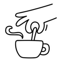 Coffee. Hand Drawn Doodle Icon. vector