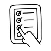 To Do List. Hand Drawn Doodle Icon. vector