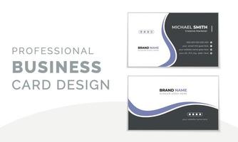 Stylish modern business card design template. vector