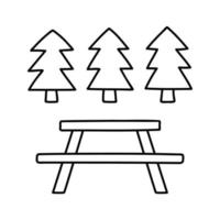 National park. Hand drawn doodle icon. vector