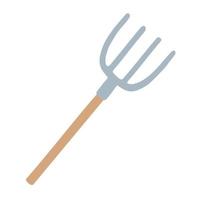 Pitchfork. Hand Drawn Spring Icons. vector