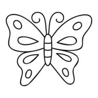 Butterfly. Hand Drawn Spring Icons. vector