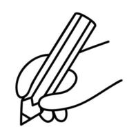 Pencil. Hand Drawn Doodle Icon. vector