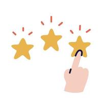 Review. Hand Drawn Doodle Icon. vector