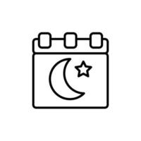 este es el icono del calendario de Ramadán vector