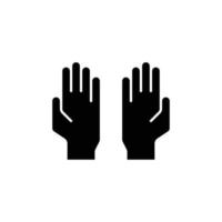 this is a praying hand icon vector