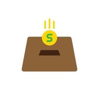 this is an icon to donate or fill in a charity box vector