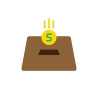 this is an icon to donate or fill in a charity box vector