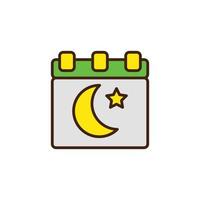 este es el icono del calendario de Ramadán vector