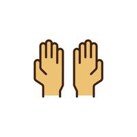 this is a praying hand icon vector