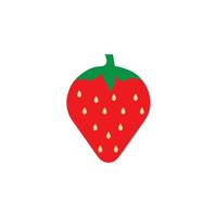 Strawberry funny and cute logo vector icon background template illustration