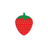 Strawberry funny and cute logo vector icon background template illustration