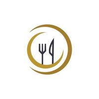 fork and spoon restaurant logo vector template