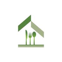 fork and spoon restaurant logo vector template