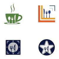 fork and spoon restaurant logo vector template