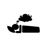 Dream when sleeping icon. vector