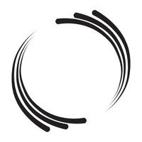 Hand drawn Circle Shape. Spiral Vector Illustration. Design elements. Abstract geometric shapes. Striped border frames for pictures