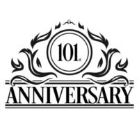 Luxury 101st anniversary Logo illustration vector