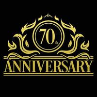 Luxury 70th anniversary Logo illustration vector.Free vector illustration