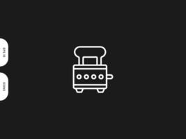 Toaster icon line free vector