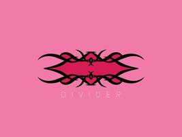 Divider vector floral calligraphy element flourish, divider for page decoration and frame design illustration swirl for text free vector