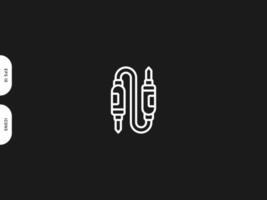Plug input output icon vector