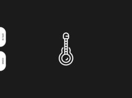 Guitar icon line free vector