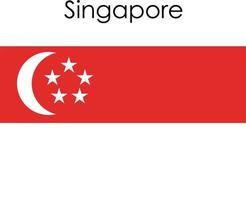 icono de la bandera nacional de singapur vector