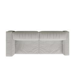 White sofa plan 3d rendering isolated on white background photo