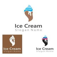 diseño de logotipo de cono de helado plantilla creativa de arte vectorial vector