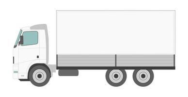 Big white truck on a white background - Vector