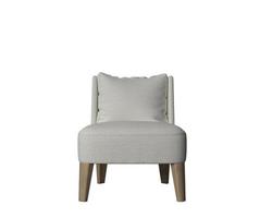 white chair isolated 3d rendering on white background photo