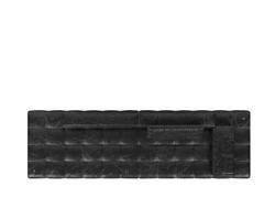 black leather sofa 3d rendering isolated on white background photo