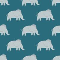 Elephants pattern. Pattern with animals for textiles. African elephant. vector