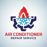 Air Conditioning And Ventilation Repair Logo. Adjusting, Service, Setting, Maintenance, Repair, Fixing Logo. Repair And Installation Air Conditioner Logo. vector