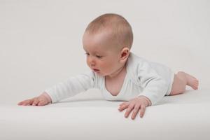 baby on a white background photo